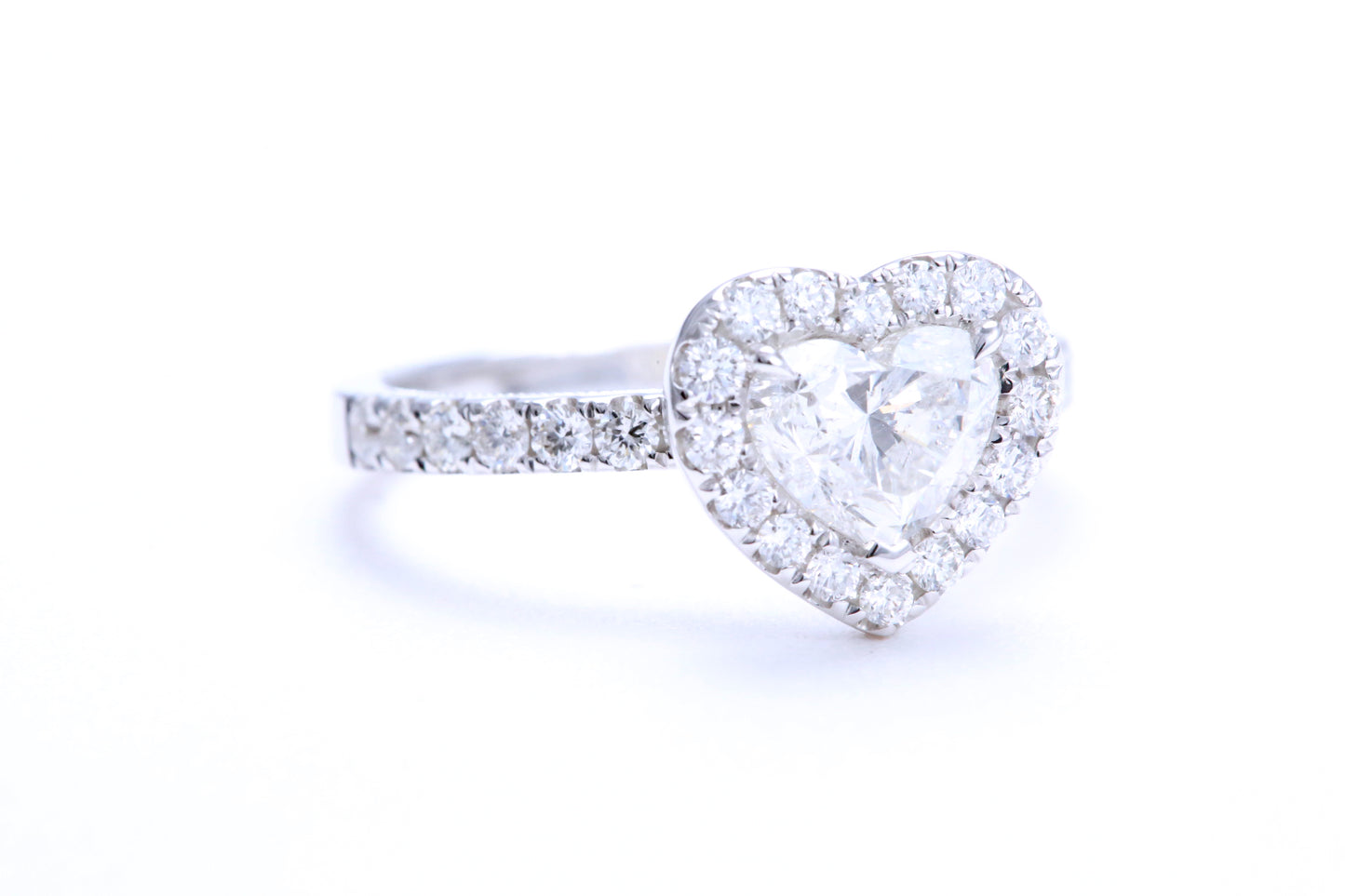 One Carat Heart Shaped Engagement Ring
