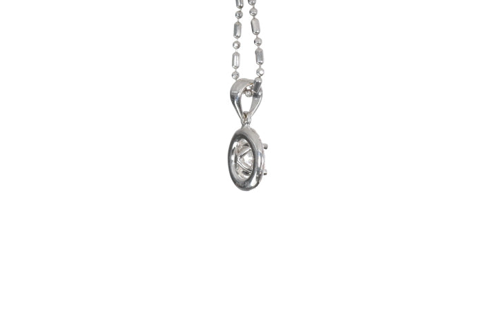 Modern Diamond Halo Pendant