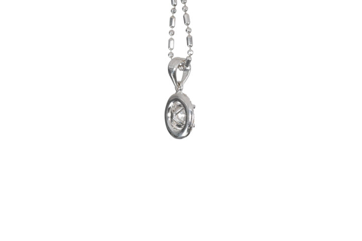 Modern Diamond Halo Pendant