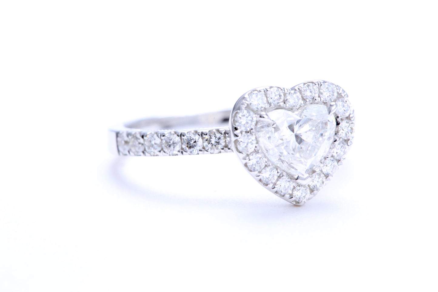 One Carat Heart Shaped Engagement Ring