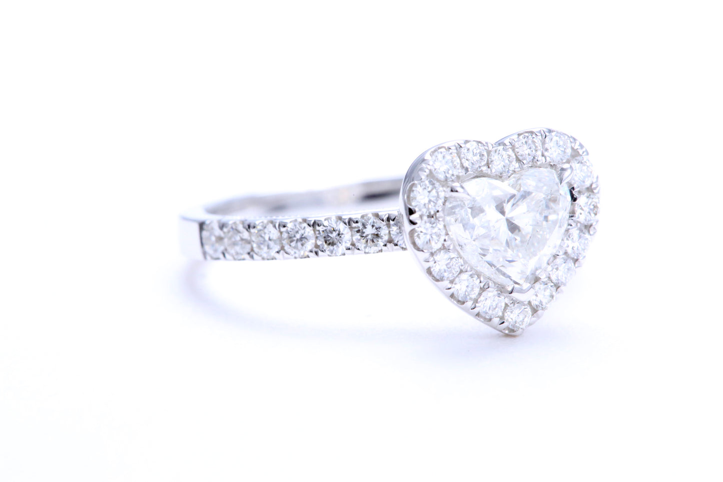 One Carat Heart Shaped Engagement Ring