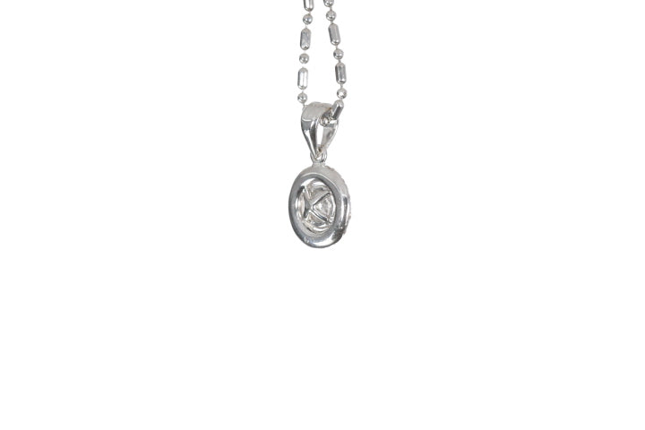 Modern Diamond Halo Pendant