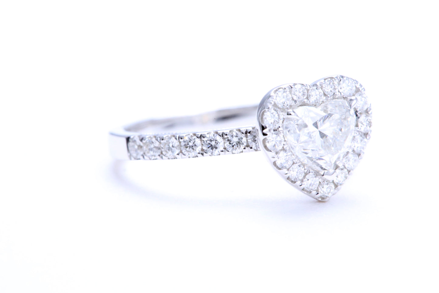 One Carat Heart Shaped Engagement Ring