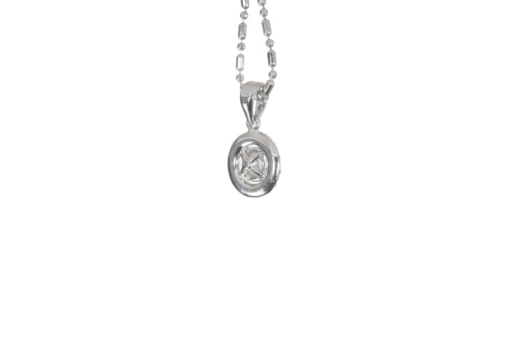 Modern Diamond Halo Pendant