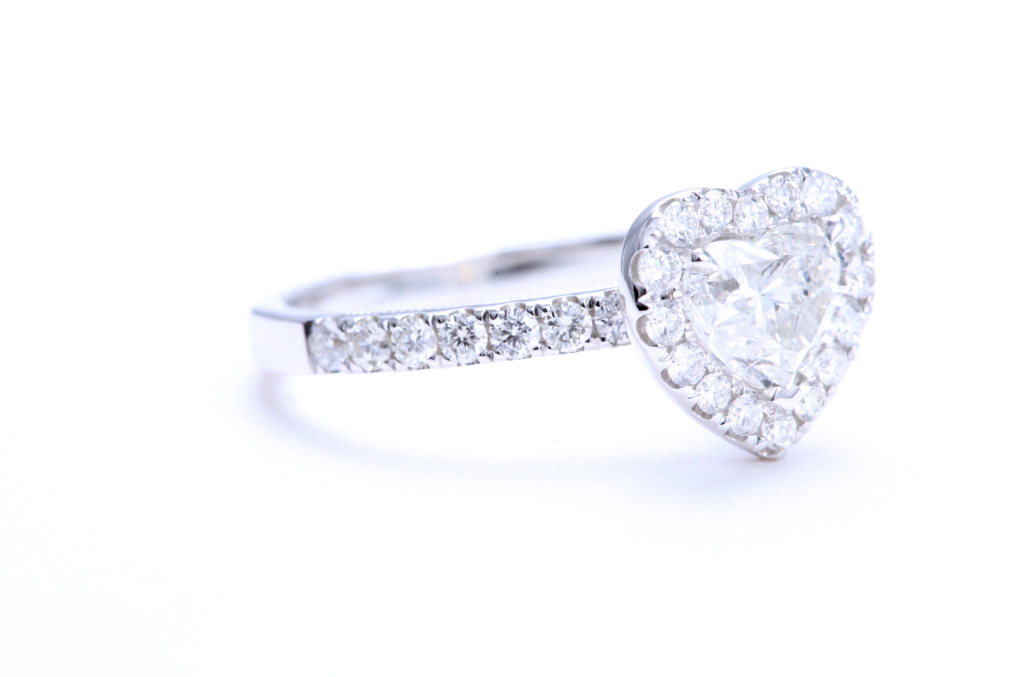 One Carat Heart Shaped Engagement Ring