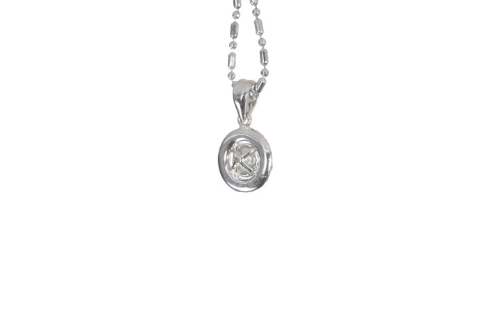 Modern Diamond Halo Pendant