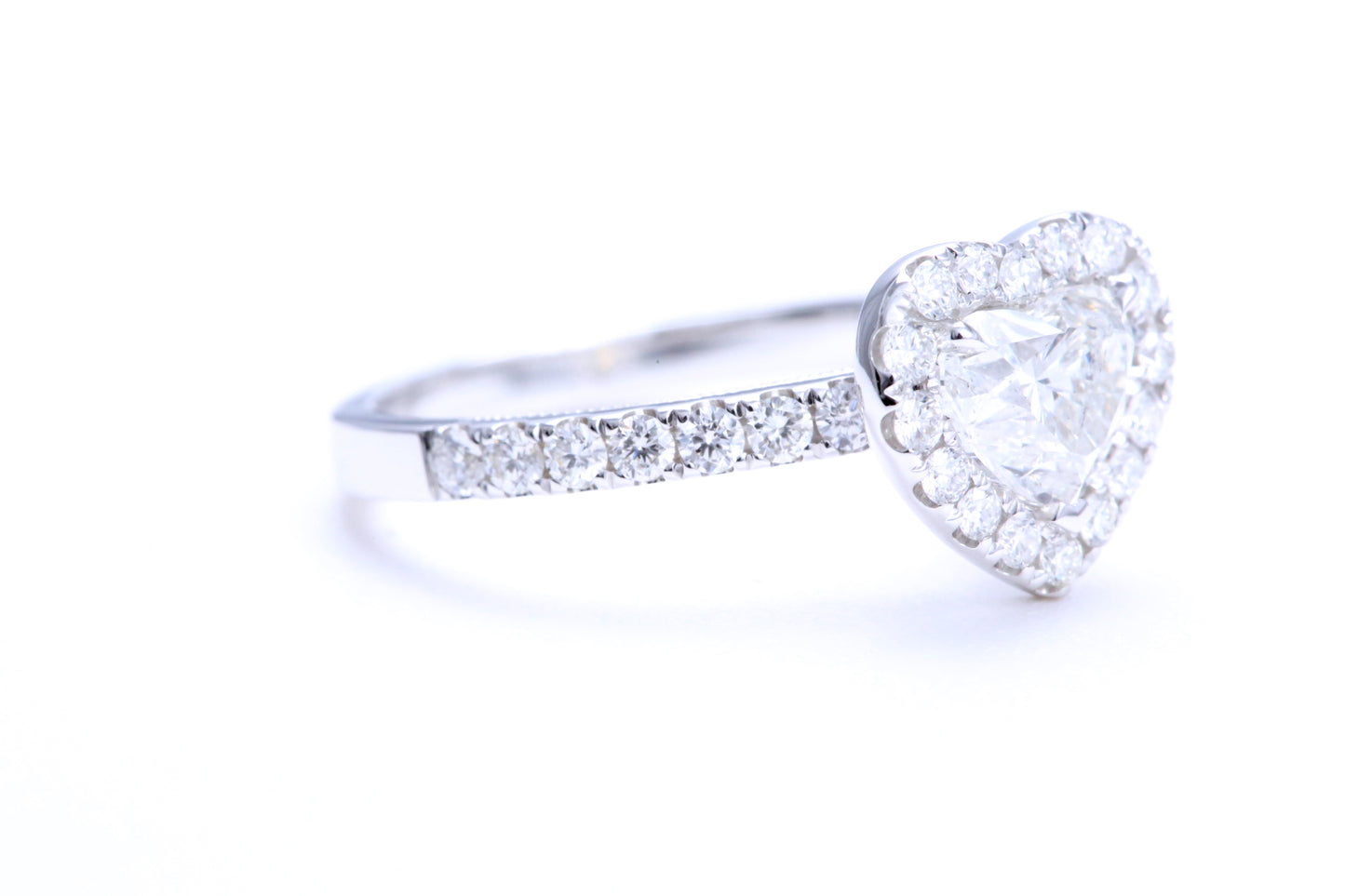 One Carat Heart Shaped Engagement Ring