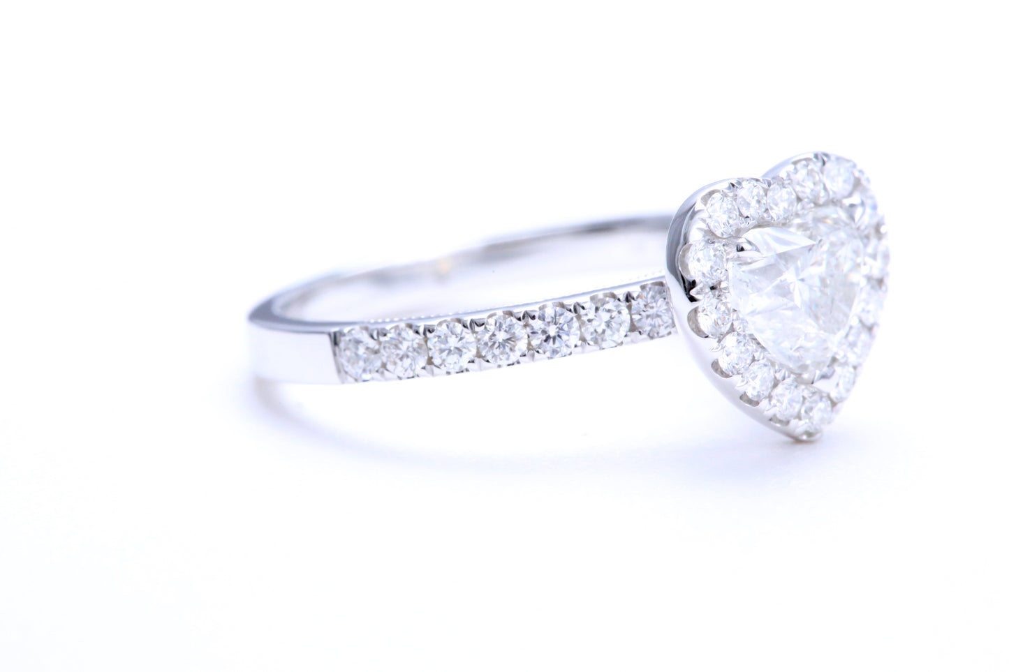 One Carat Heart Shaped Engagement Ring