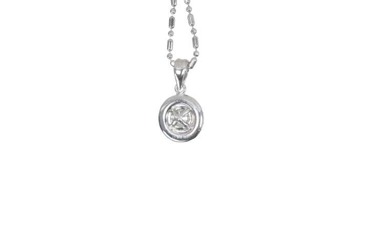 Modern Diamond Halo Pendant