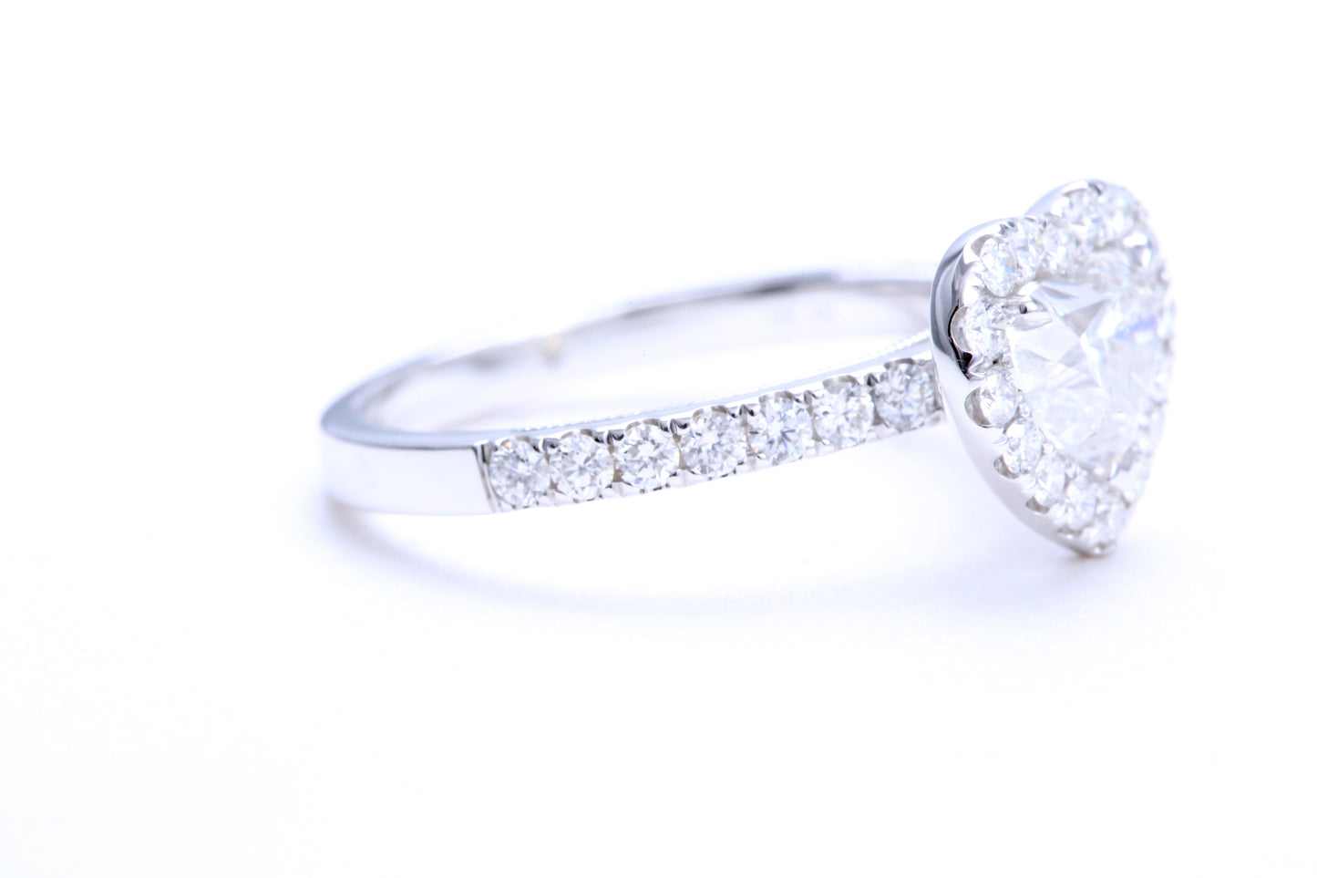 One Carat Heart Shaped Engagement Ring