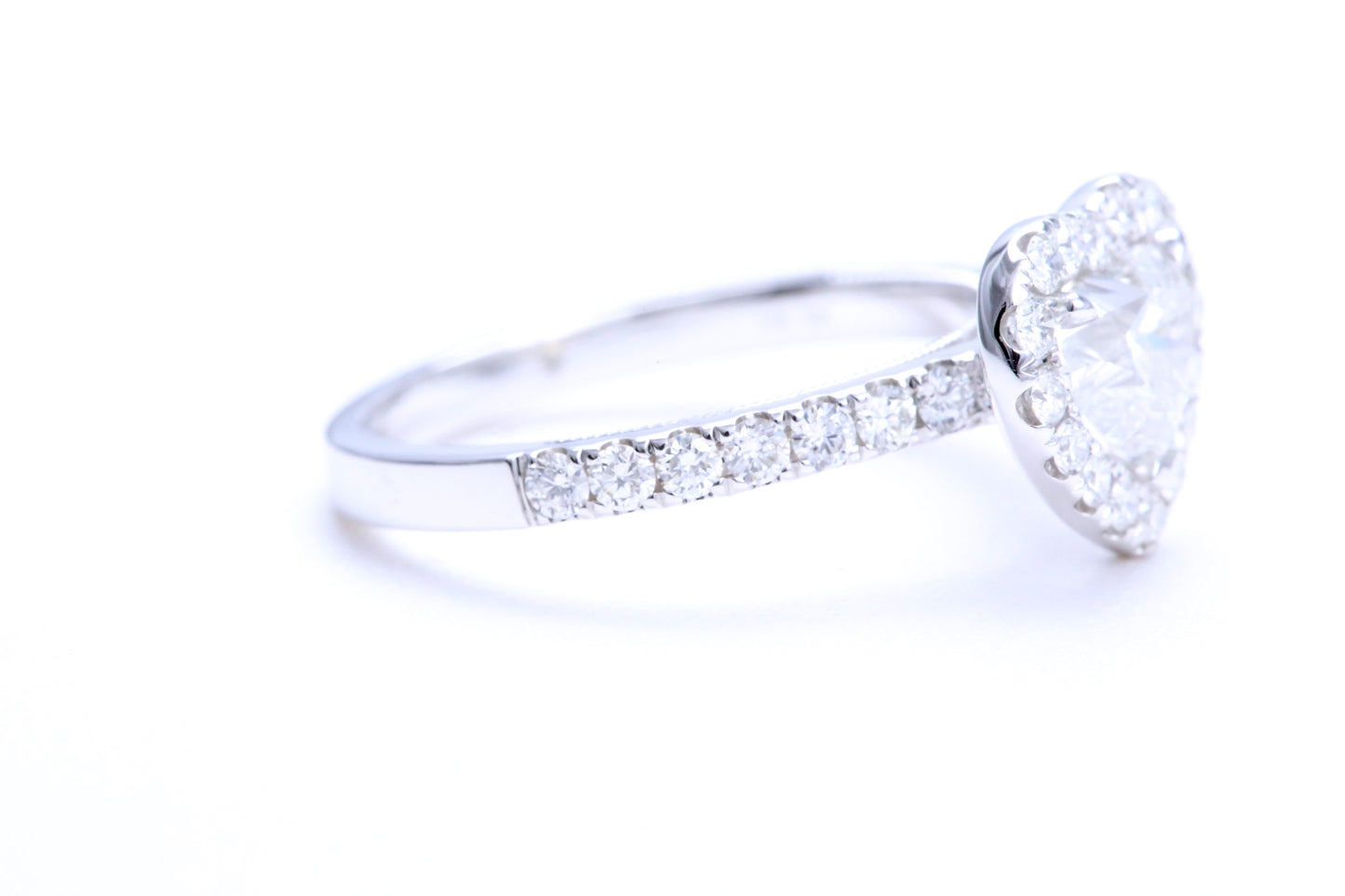 One Carat Heart Shaped Engagement Ring