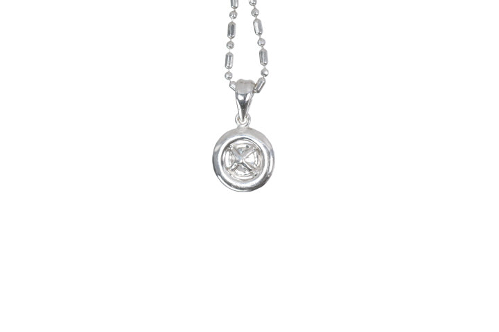 Modern Diamond Halo Pendant