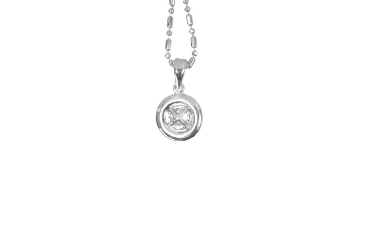 Modern Diamond Halo Pendant