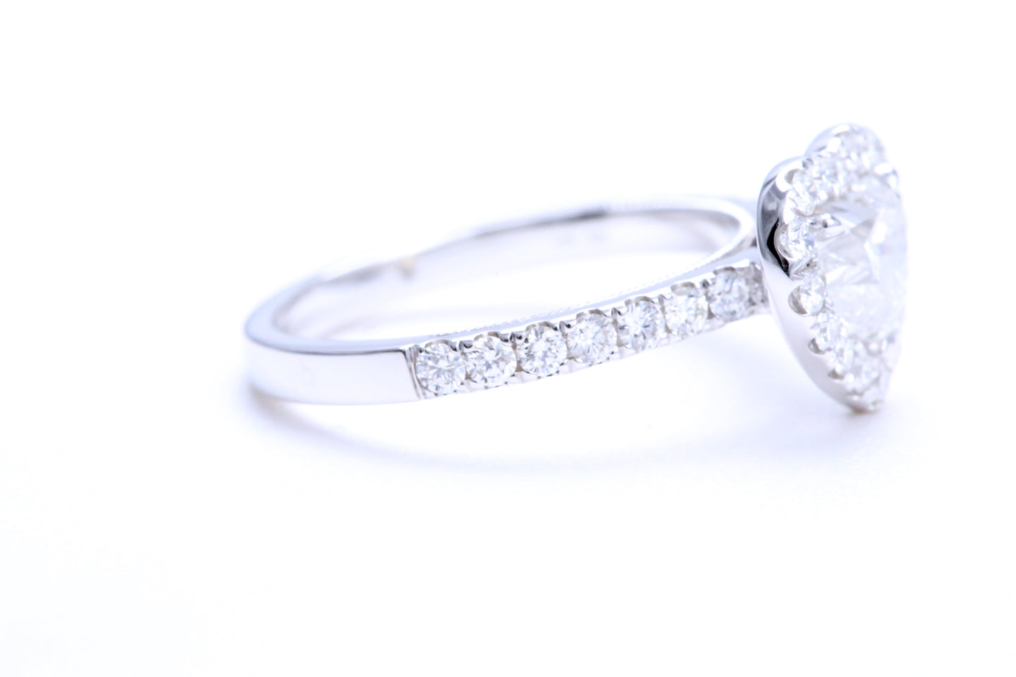 One Carat Heart Shaped Engagement Ring