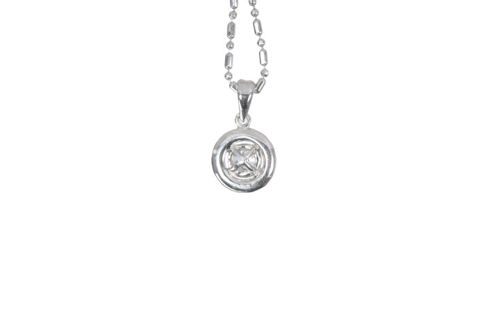 Modern Diamond Halo Pendant