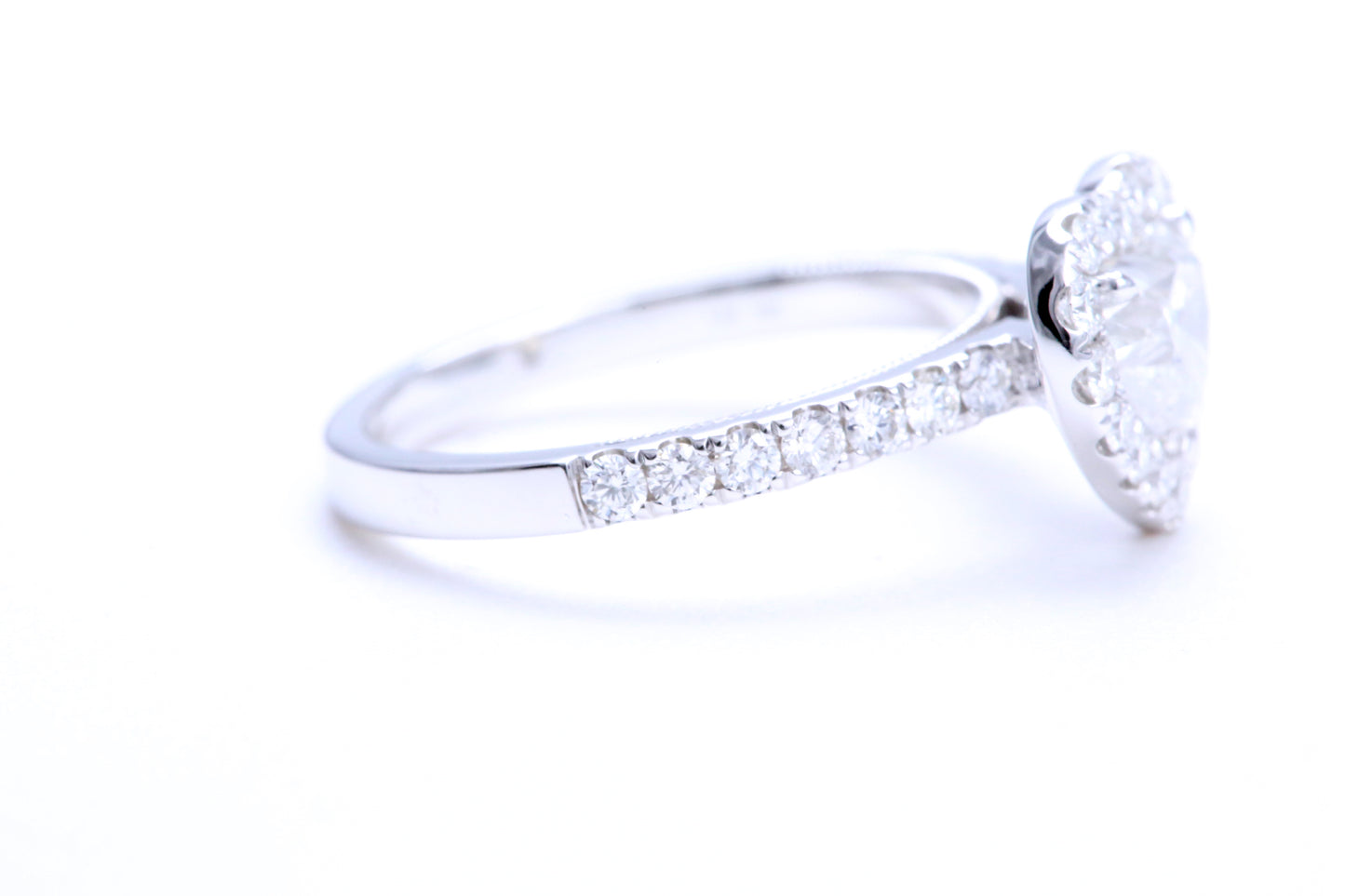 One Carat Heart Shaped Engagement Ring