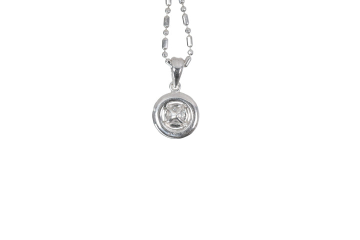 Modern Diamond Halo Pendant