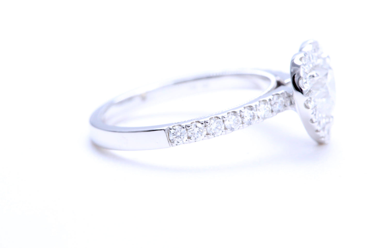 One Carat Heart Shaped Engagement Ring