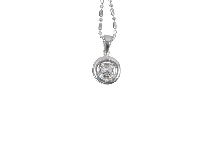 Modern Diamond Halo Pendant