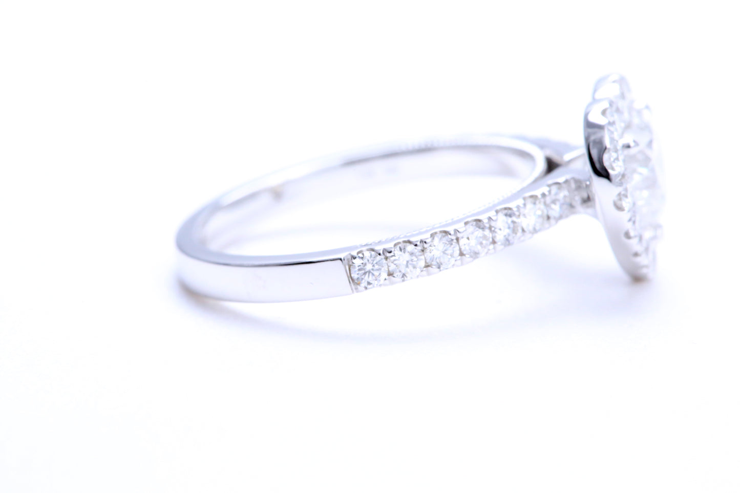 One Carat Heart Shaped Engagement Ring