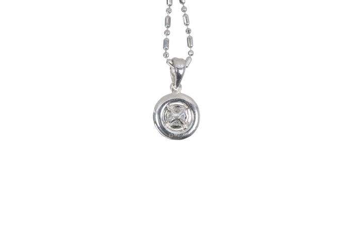 Modern Diamond Halo Pendant