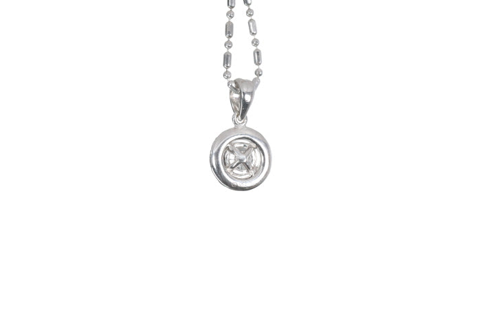 Modern Diamond Halo Pendant