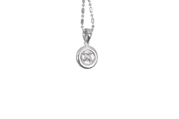 Modern Diamond Halo Pendant