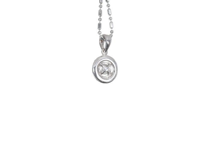 Modern Diamond Halo Pendant