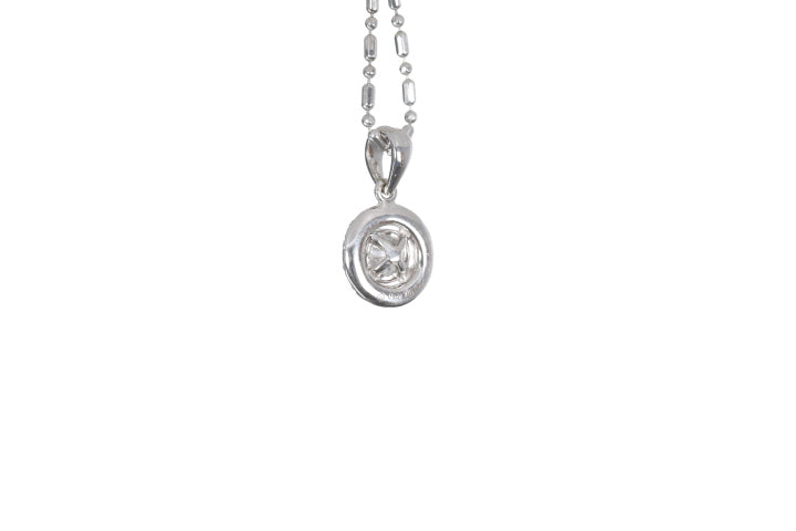 Modern Diamond Halo Pendant