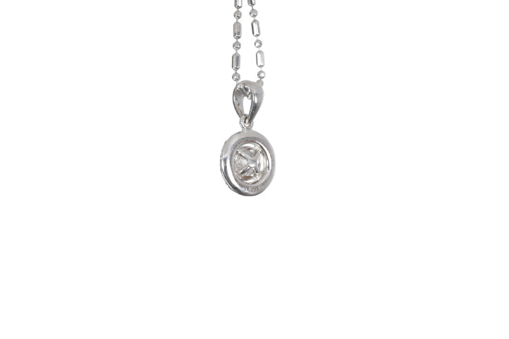 Modern Diamond Halo Pendant