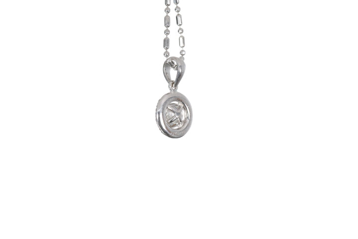 Modern Diamond Halo Pendant