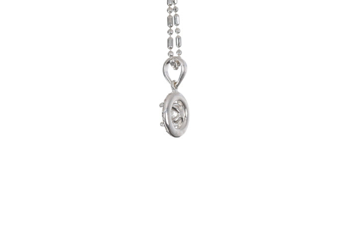 Modern Diamond Halo Pendant
