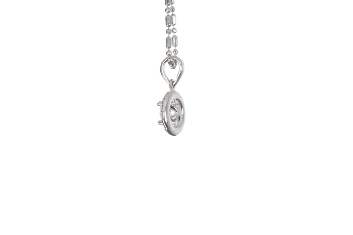 Modern Diamond Halo Pendant