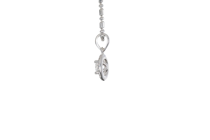 Modern Diamond Halo Pendant