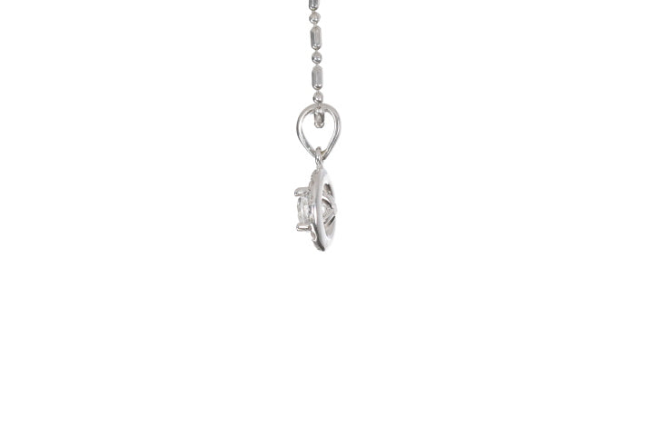 Modern Diamond Halo Pendant