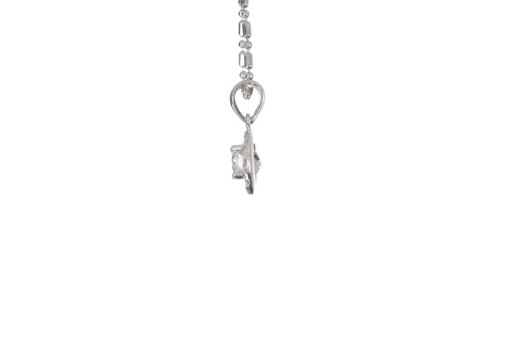 Modern Diamond Halo Pendant