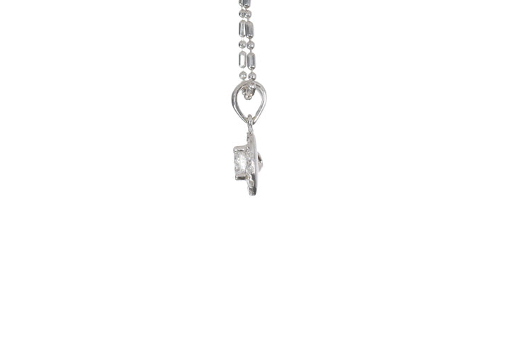 Modern Diamond Halo Pendant