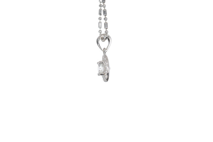 Modern Diamond Halo Pendant