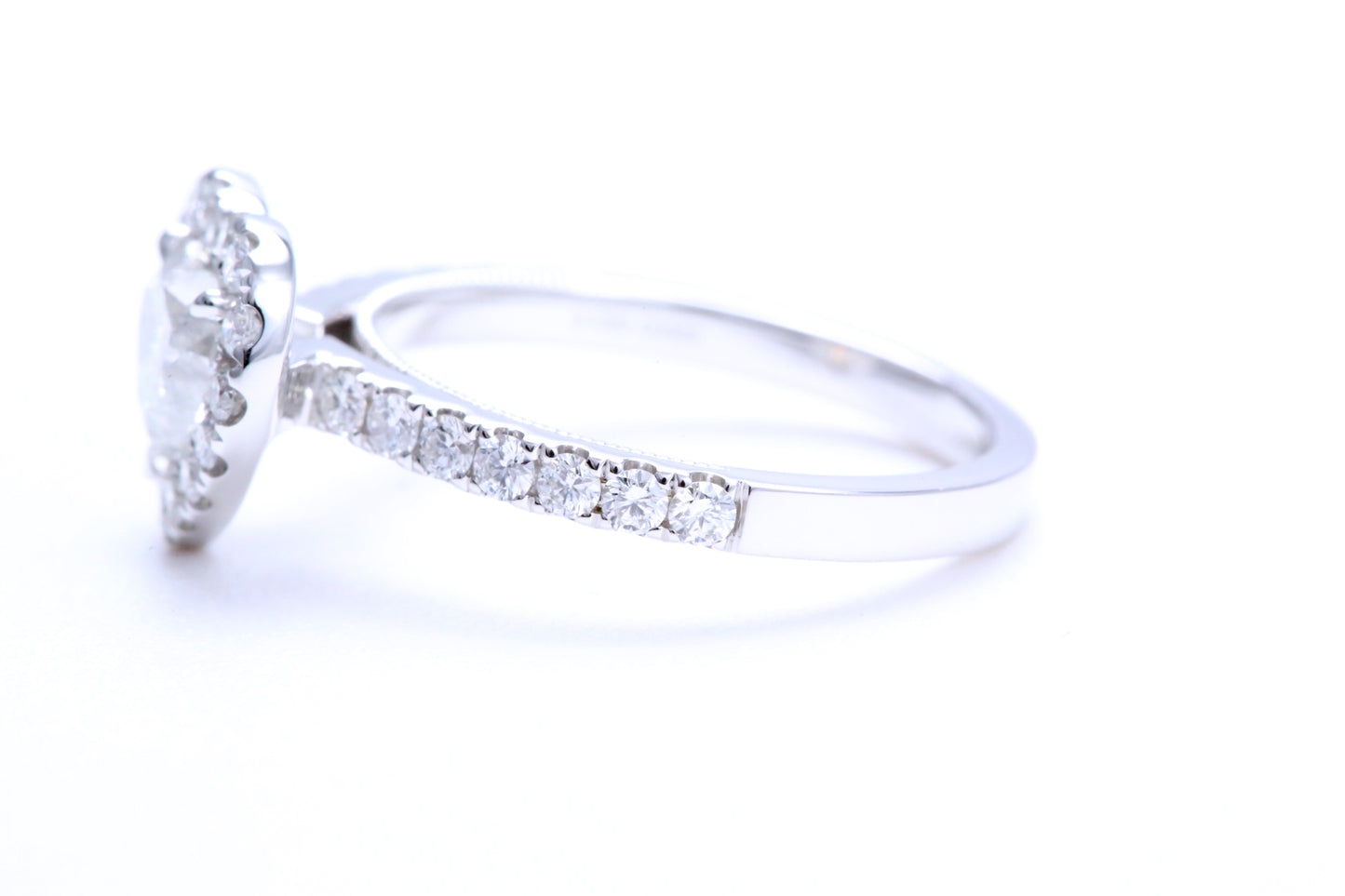 One Carat Heart Shaped Engagement Ring