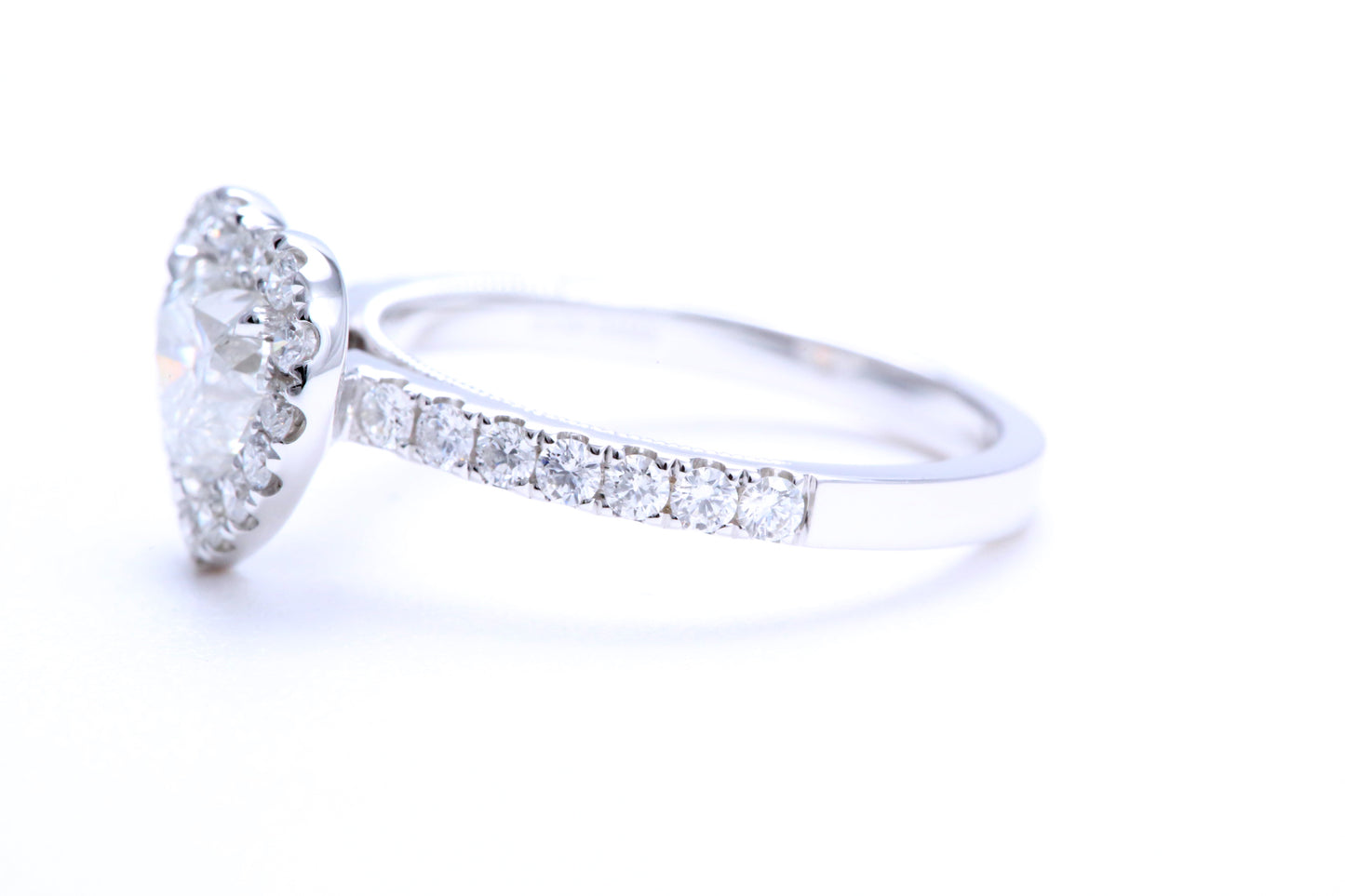 One Carat Heart Shaped Engagement Ring