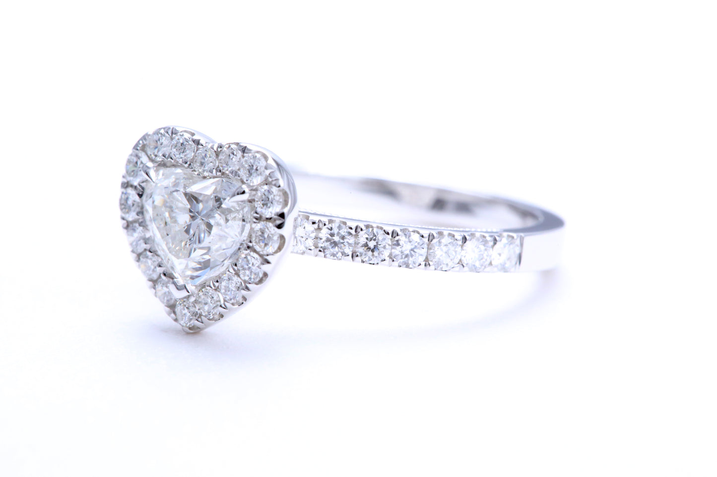 One Carat Heart Shaped Engagement Ring