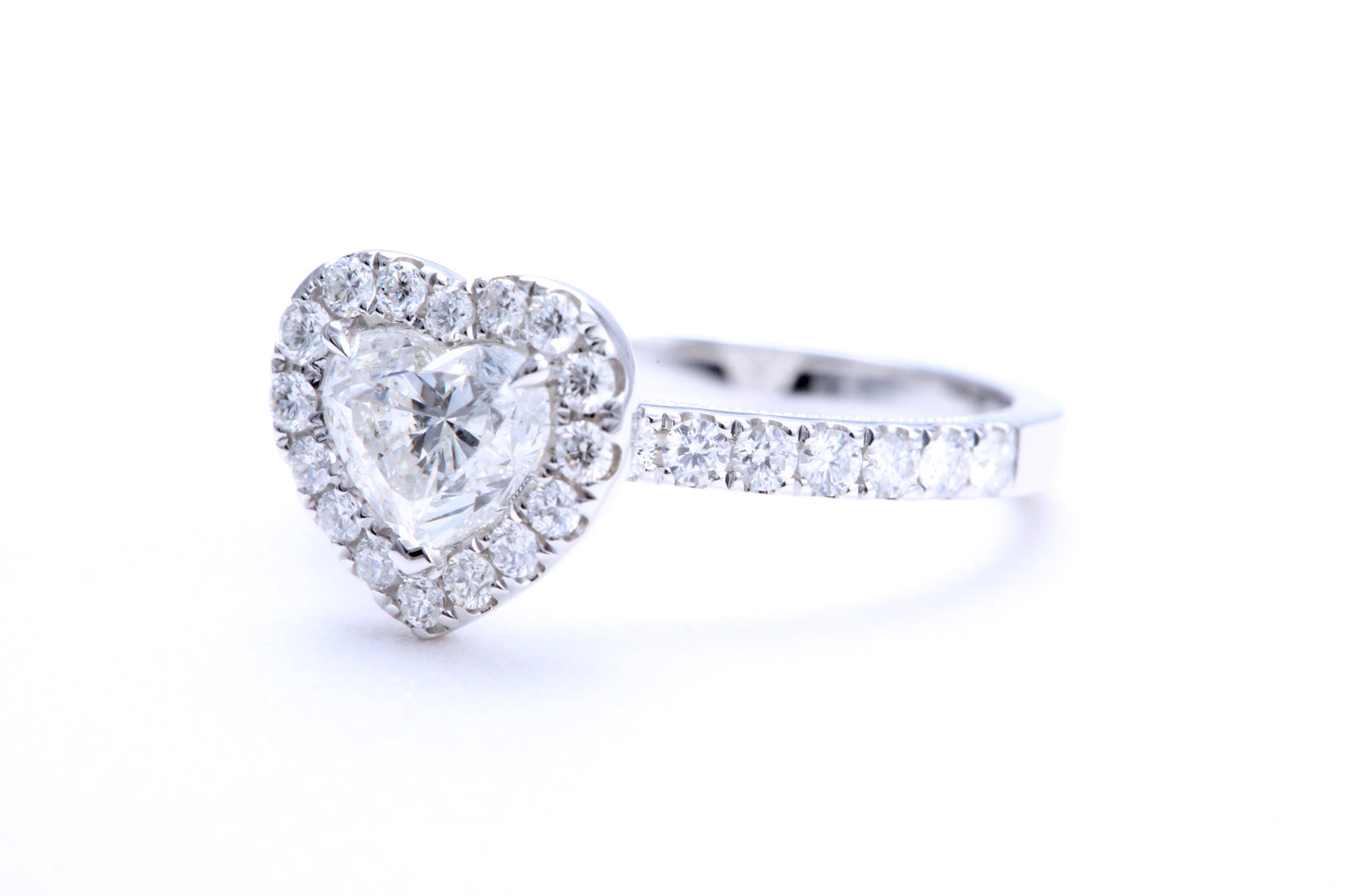One Carat Heart Shaped Engagement Ring