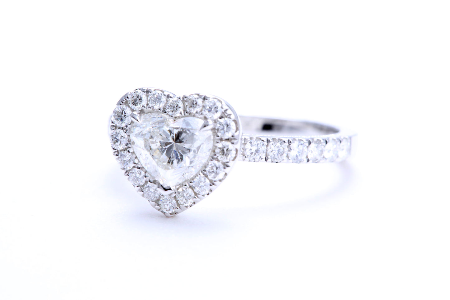 One Carat Heart Shaped Engagement Ring