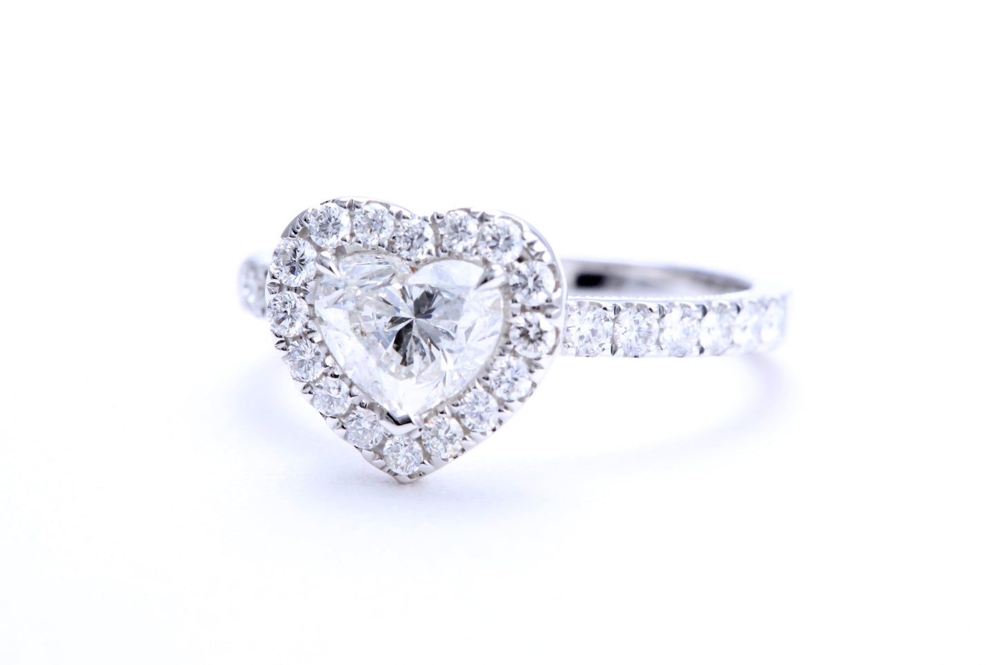 One Carat Heart Shaped Engagement Ring