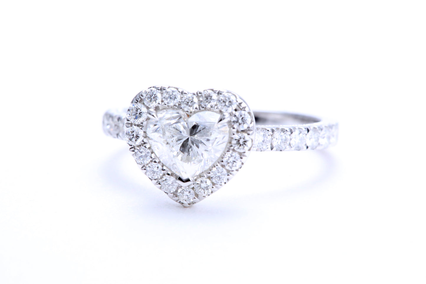 One Carat Heart Shaped Engagement Ring