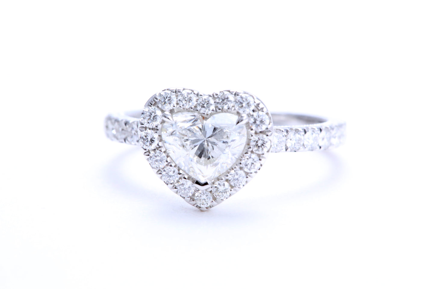 One Carat Heart Shaped Engagement Ring