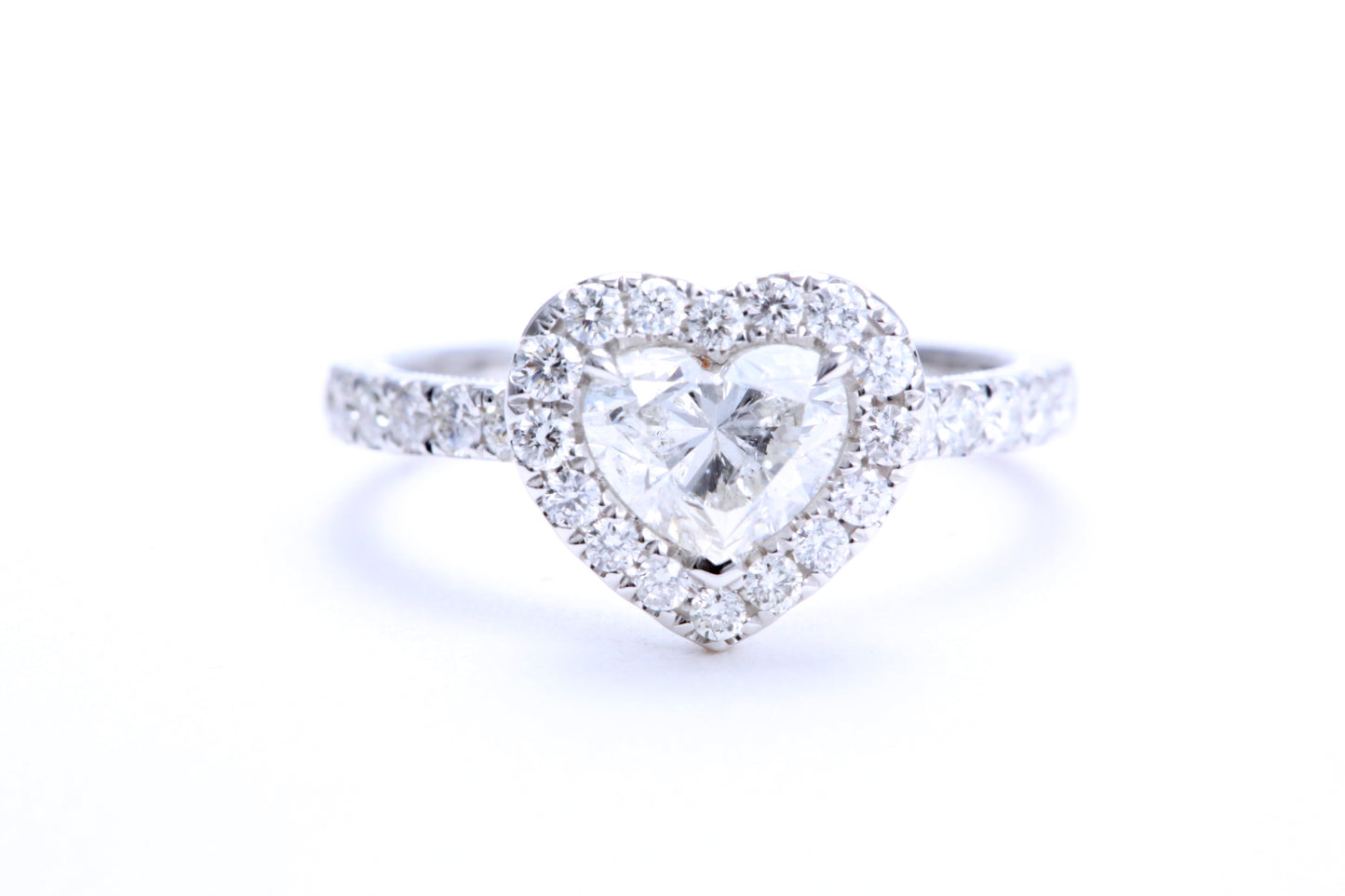 One Carat Heart Shaped Engagement Ring