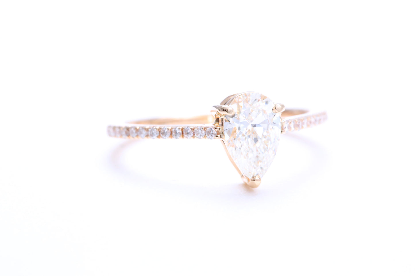 3/4 Carat Pear Shaped Engagement Ring