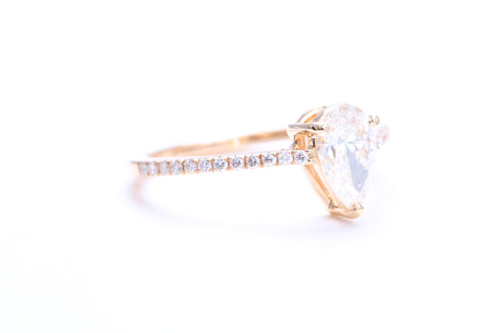 3/4 Carat Pear Shaped Engagement Ring