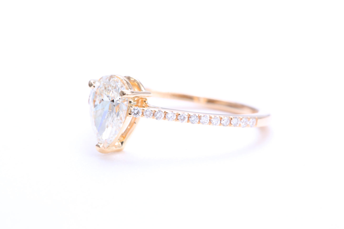 3/4 Carat Pear Shaped Engagement Ring